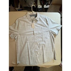 Flag & Anthem Light Blue button up. shirt XL